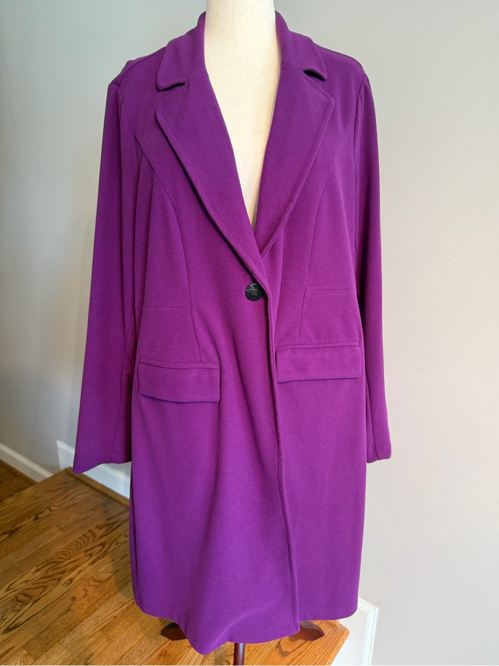 Torrid Purple Longline Overcoat - Torrid Size 3 (22-24, 3X)